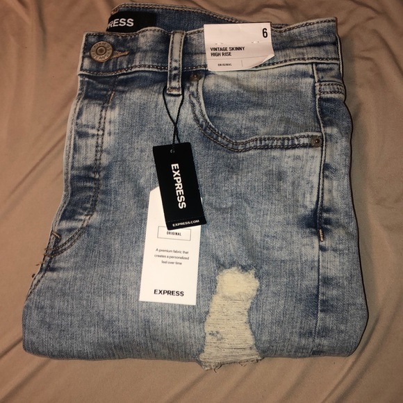 Express Denim - Vintage Skinny High Rise Jeans